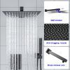 12 Inches Rain Mixer Shower Combo Set Rainfall Wall Mounted Dual Shower Head System
