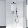 12 Inches Rain Mixer Shower Combo Set Rainfall Wall Mounted Dual Shower Head System