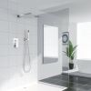 12 Inches Rain Mixer Shower Combo Set Rainfall Wall Mounted Dual Shower Head System