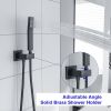 12 Inches Rain Mixer Shower Combo Set Rainfall Wall Mounted Dual Shower Head System