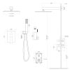 12 Inches Rain Mixer Shower Combo Set Rainfall Wall Mounted Dual Shower Head System
