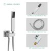 12 Inches Rain Mixer Shower Combo Set Rainfall Wall Mounted Dual Shower Head System