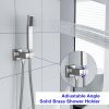 12 Inches Rain Mixer Shower Combo Set Rainfall Wall Mounted Dual Shower Head System