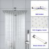 12 Inches Rain Mixer Shower Combo Set Rainfall Wall Mounted Dual Shower Head System