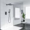 12 Inches Rain Mixer Shower Combo Set Rainfall Wall Mounted Dual Shower Head System