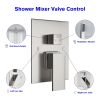12 Inches Rain Mixer Shower Combo Set Rainfall Wall Mounted Dual Shower Head System