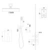 12 Inches Rain Mixer Shower Combo Set Rainfall Wall Mounted Dual Shower Head System