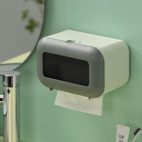 Household Wall-mounted Tissue Box Bathroom Supplies (Color: green)