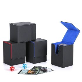 Vertical Card Box Card Storage Box (Option: Black Blue-80)