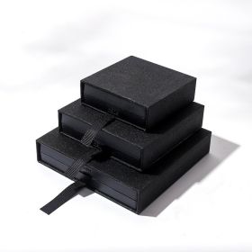 Anti-oxidation PE Film Jewelry Storage Box Color Film Suspension Box (Option: Galaxy Black-9 × 9 × 2cm)