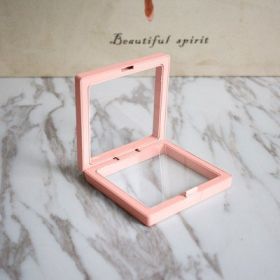 Anti-oxidation PE Film Jewelry Storage Box Color Film Suspension Box (Option: Pink-9 × 9 × 2cm)