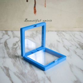 Anti-oxidation PE Film Jewelry Storage Box Color Film Suspension Box (Option: Blue-9 × 9 × 2cm)