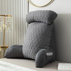 Ice Silk Latex Bedside Cushion Soft Case (Option: Gray-Comfortable)