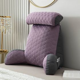 Ice Silk Latex Bedside Cushion Soft Case (Option: Purple-Comfortable)