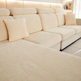 Thickened Chenille Sofa Cover Lazy All-inclusive (Option: Beige-Large Single)