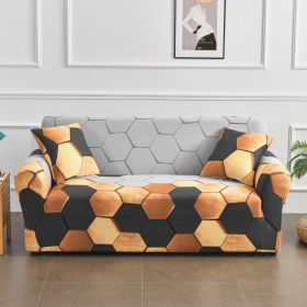 All-inclusive Stretch Printed Sofa Cover (Option: Art Plaid-Three)