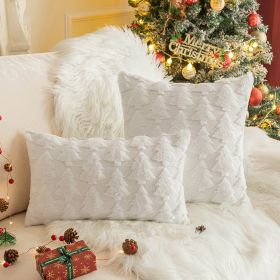 Christmas Party Decorative Back Cushion Cover (Option: White Christmas Tree-50X50cm Without Core)