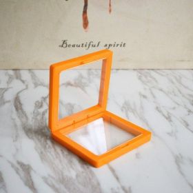 Anti-oxidation PE Film Jewelry Storage Box Color Film Suspension Box (Option: Orange-9 × 9 × 2cm)