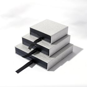 Anti-oxidation PE Film Jewelry Storage Box Color Film Suspension Box (Option: Starry Silver-9 × 9 × 2cm)