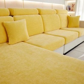 Thickened Chenille Sofa Cover Lazy All-inclusive (Option: Lemon Yellow-Large Single)